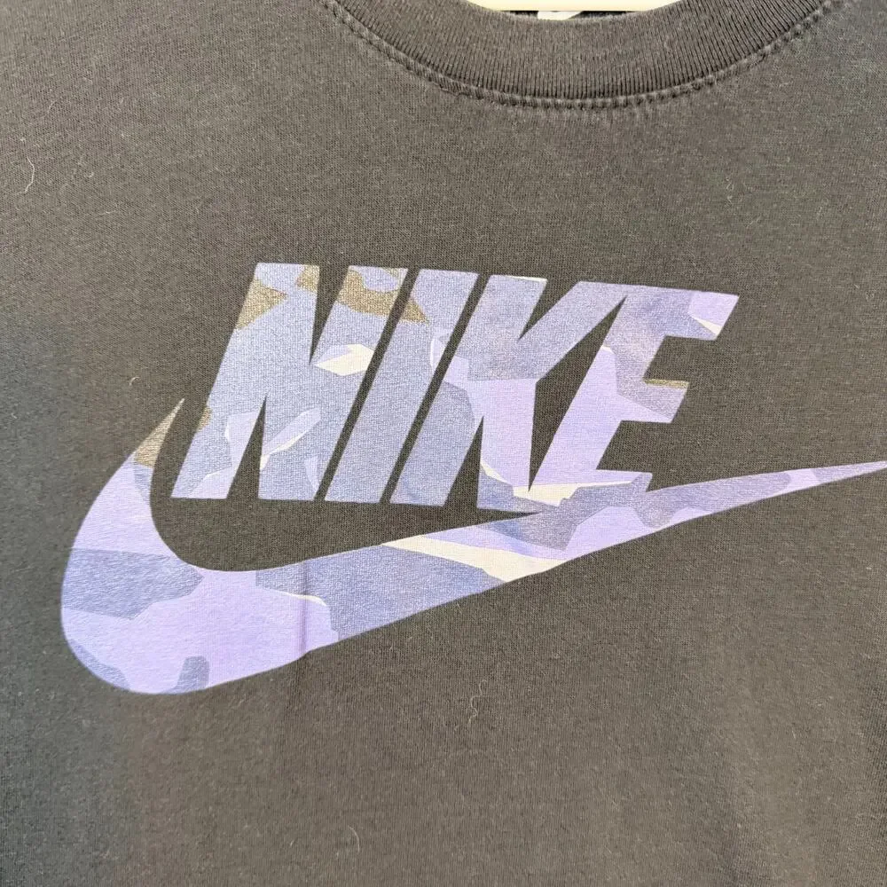 Nike Black Camo Graphic Logo T Shirt Mens Black Size XL